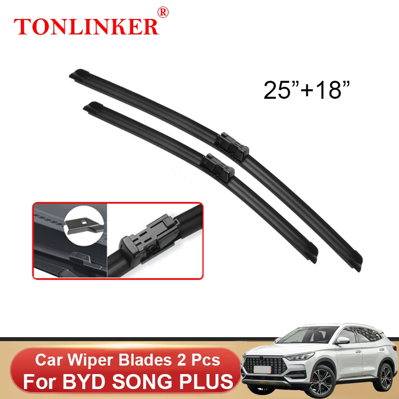 

TONLINKER Car Front Windscreen Wiper Blades For BYD SONG PLUS 2020 2021 2022 Accessories Wiper Blade Brushes Cutter Auto Good