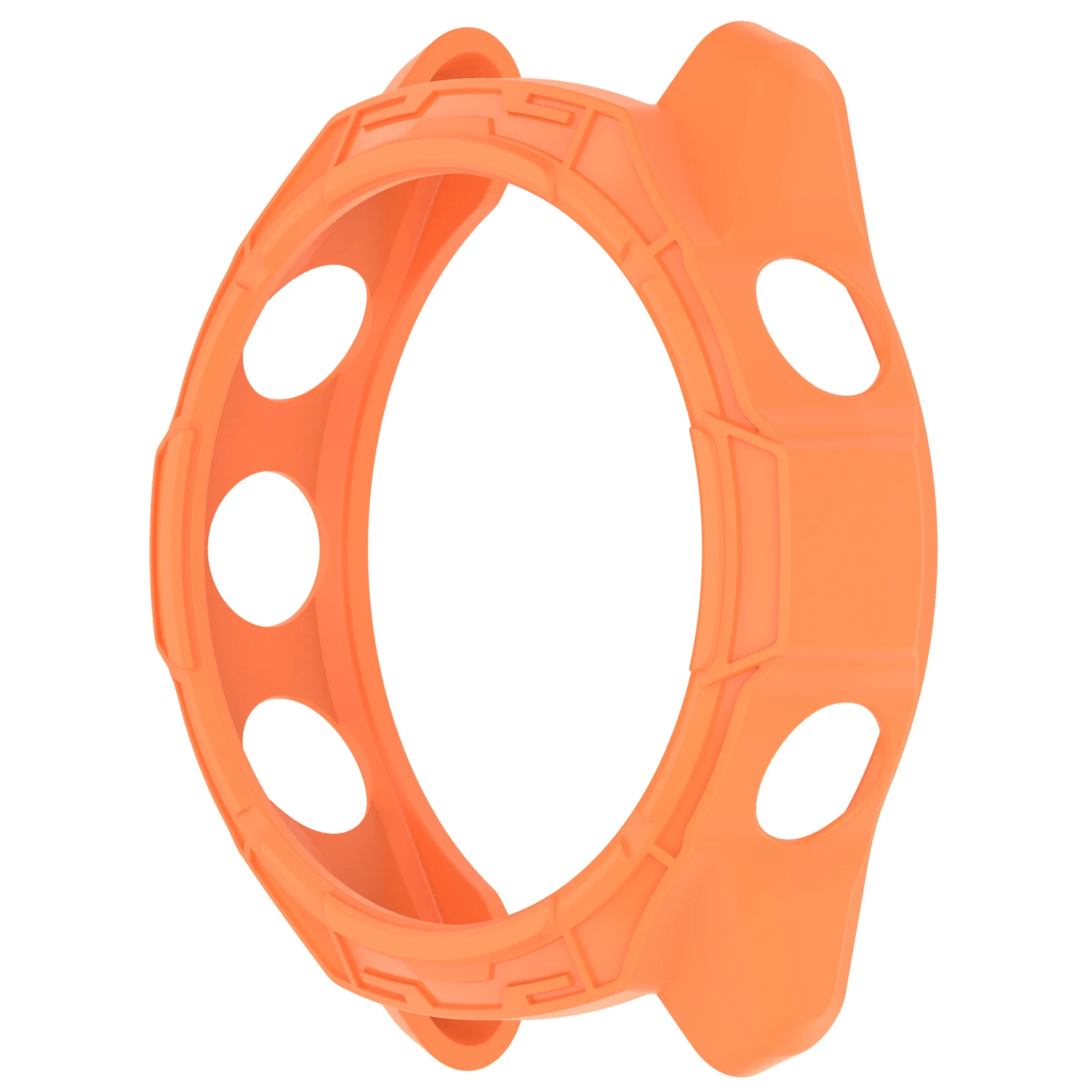 For Garmin Forerunner 570 42mm TPU Protective Case Hollow Design Shockproof Watch Cover - Orange