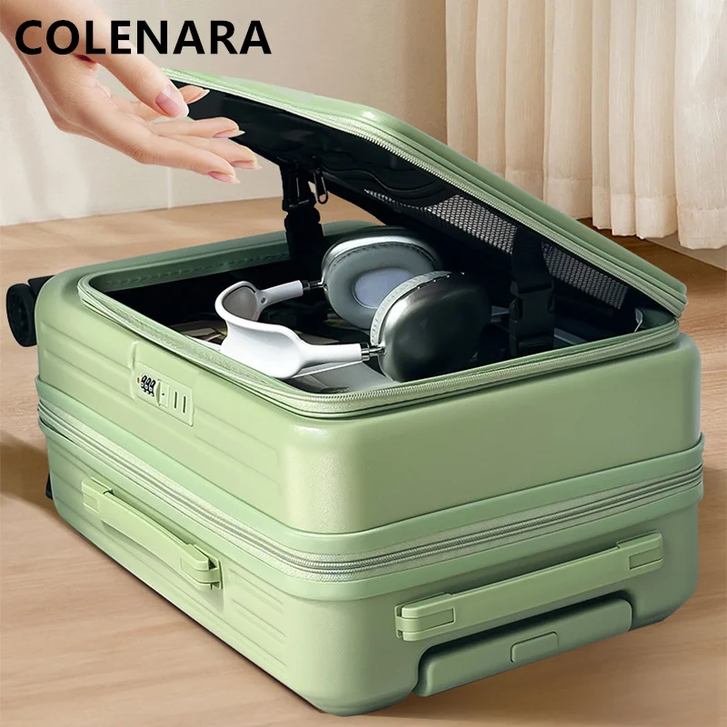 

COLENARA Women's Suitcase 20"22"24"26"28"30"32 Inch Large Capacity Trolley Case PC Boarding Box with Wheels Rolling Luggage