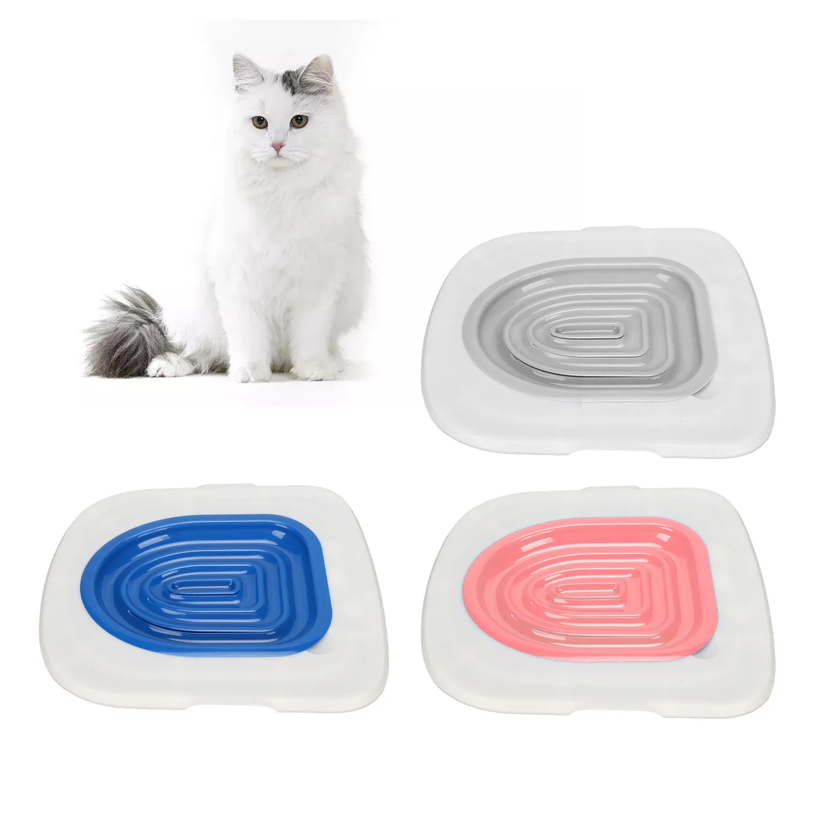 Best Plastic Cat Toilet Training Kit Universal Reusable Environmentally Friendly Cat Toilet Trainer for Pet Cleaning Cat's