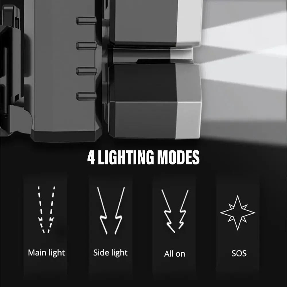 High Power Headlamp Fishing Camping Light 5*LED Super Bright Rechargeable Long Distance Head Mounted Mining Lamp Flashlight view 5