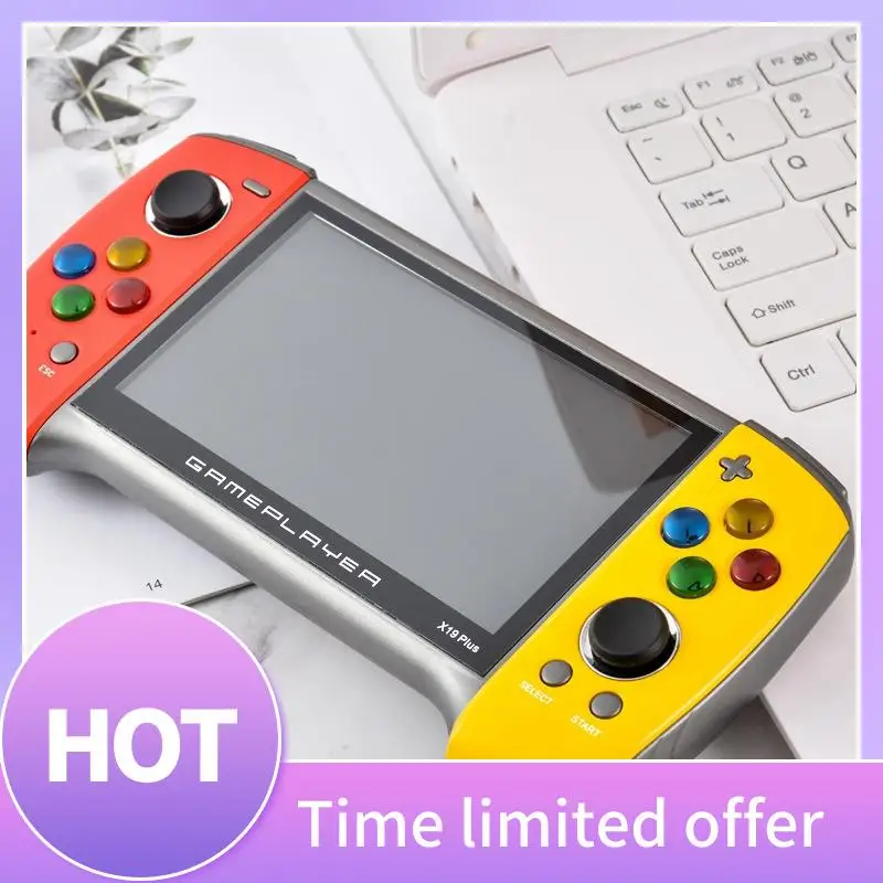

B68A Retro Handheld Game Console 5.1 Inch Dual Rocker Portable Arcade E-Book Music Tv Video Game Player Gifts