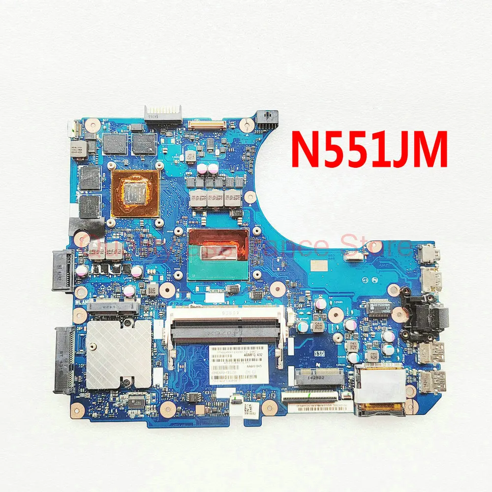 

N551JM Mainboard For ASUS N551JX G551JM N551JW G551JX N551JQ G551JW Laptop Motherboard I5-4200U GTX860M 2GB HM86 100% Test