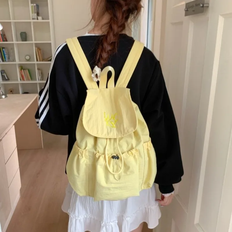 Richme INS Trend Backpacks Women Casual Light Nylon Outdoor Mochilas Para Mujer Harajuku Large Capacity Commute Bag Female