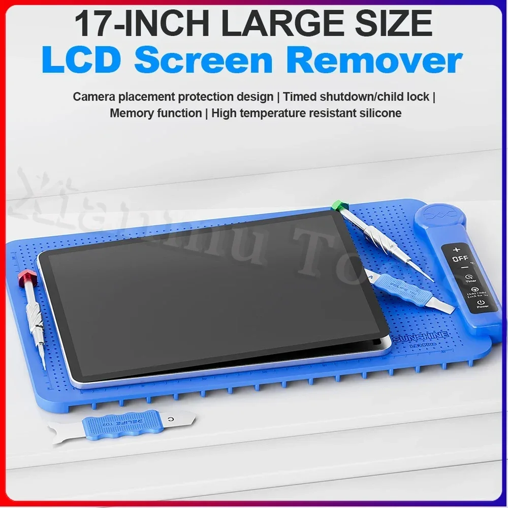 SUNSHINE LS3 Plus LCD Screen Remover 17 Inches large Space Resistant Silicone for Mobile Phones Tablet Screens Repair tools set