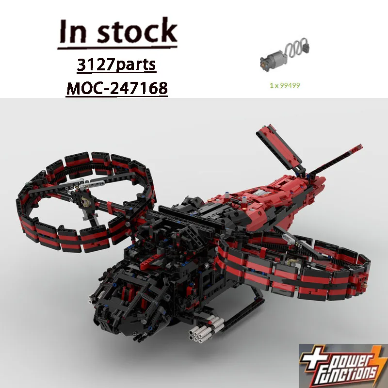 

MOC-247168 New City Heavy Red Helicopter Building Block Model 3127 Parts MOC Boys Children's Birthday Christmas Toy Gift