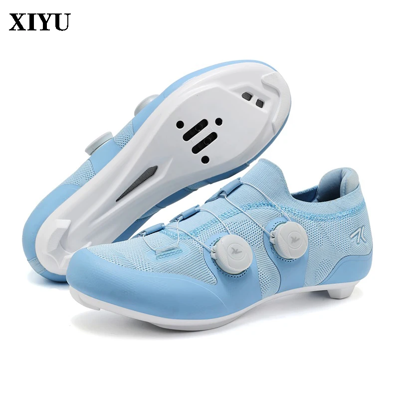 

XIYU Women's Cycling Shoes MTB Rotary Buckle Outdoor Road Cycling Shoes Self-locking Mesh Upper Breathable and Durable