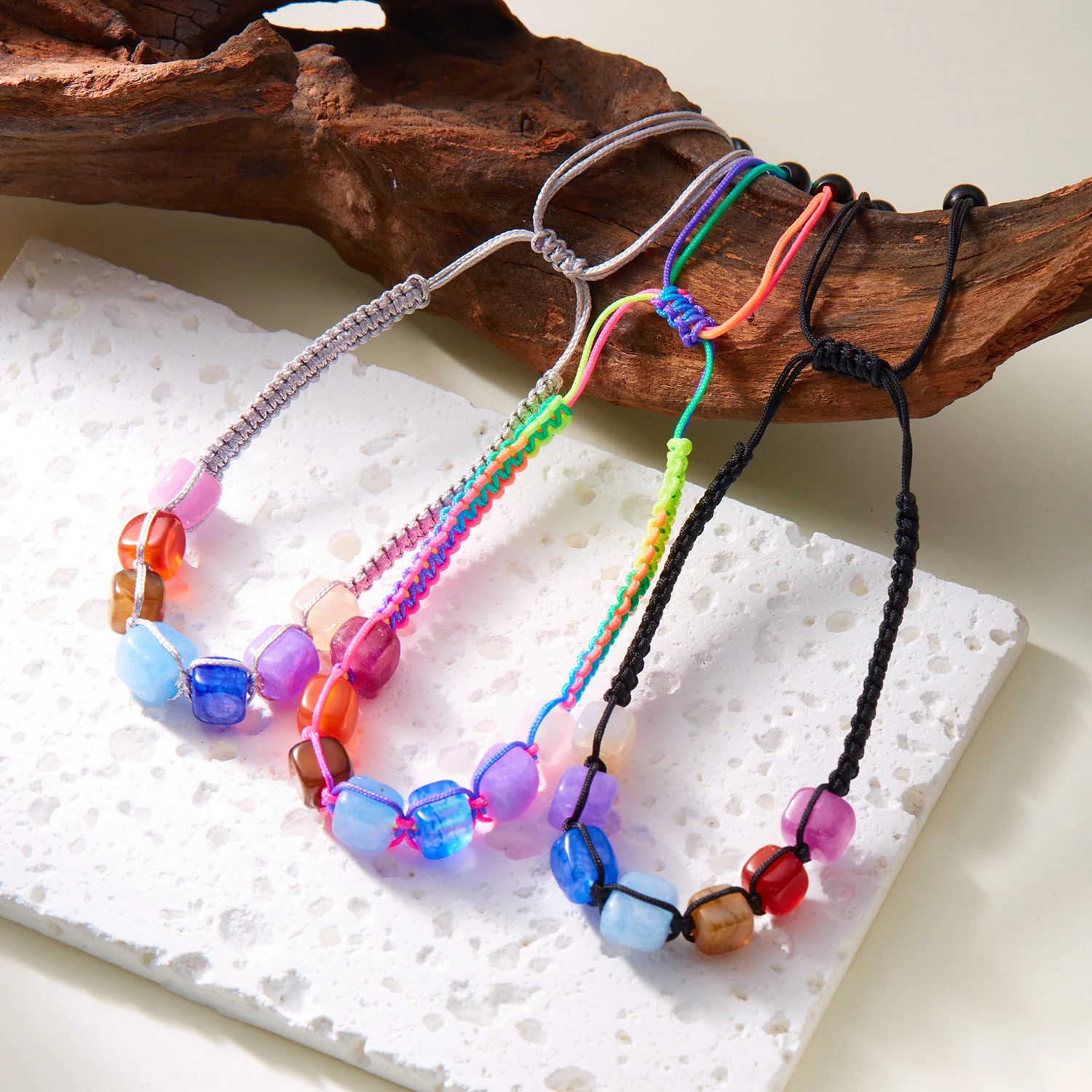 Handmade 7 Chakra Reiki Healing Natural Stone Bracelet For Women Men Yoga Reiki Healing Balance Meditation Energy Bangle Jewelry