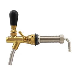 Flow Control Beer Faucet With 100mm Shank Bronze Golden Chrome Draft Beer Dispenser Tap for Home Brewing Wine Bar Cool Bridge