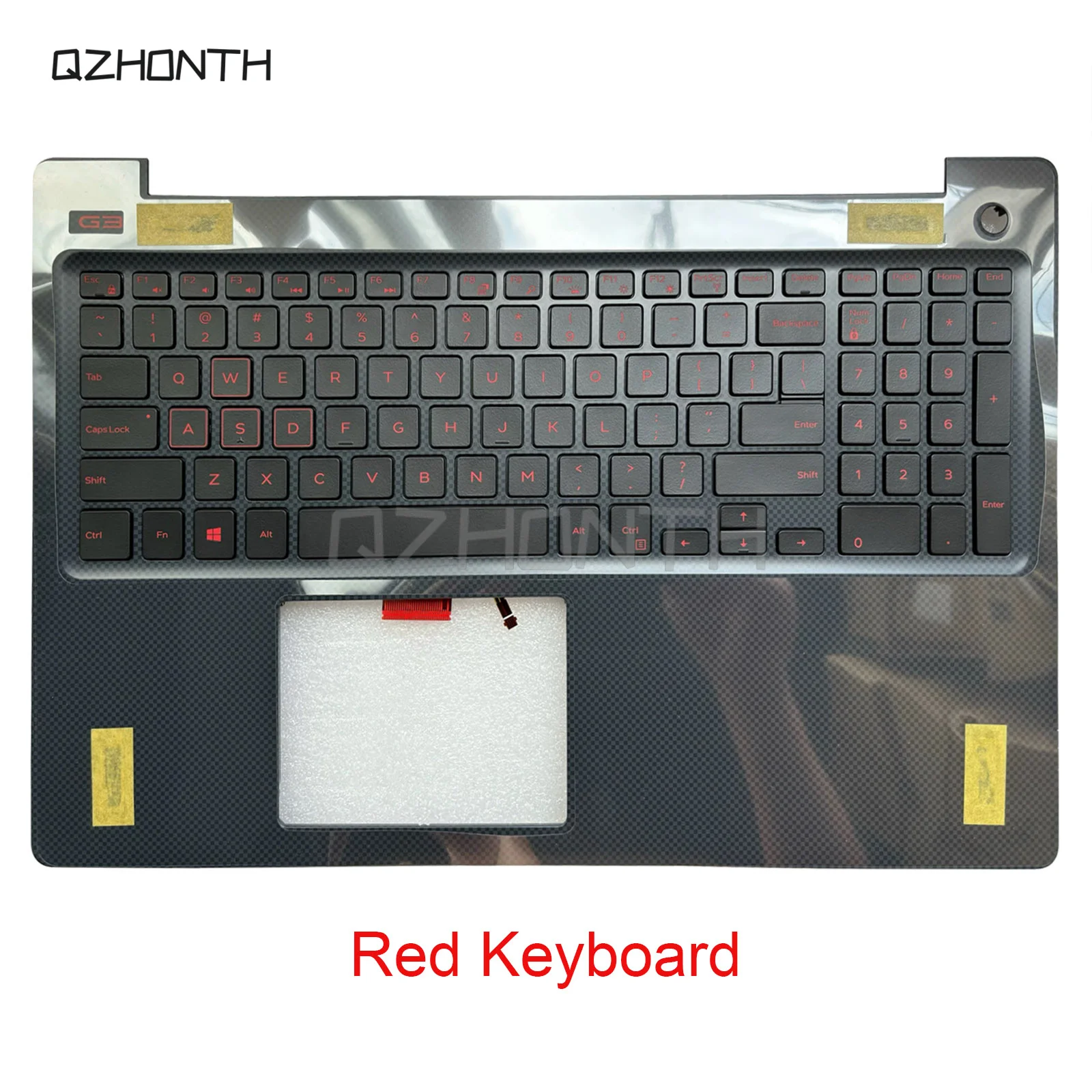 

New For Dell G3 3579 Palmrest Upper Case with Backlit Keyboard (Red) 05D9YJ 15.6"