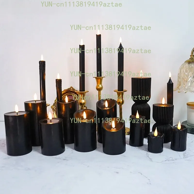 3‑Pack Magic Black Series Candle Easter Halloween Bar Club Decoration Accessories