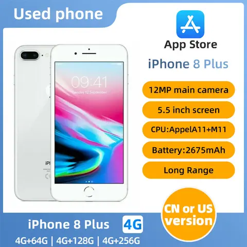 Apple iphone 8 plus ios 5.5 inch 256GB ROM All Colours in Good Condition Original used phone