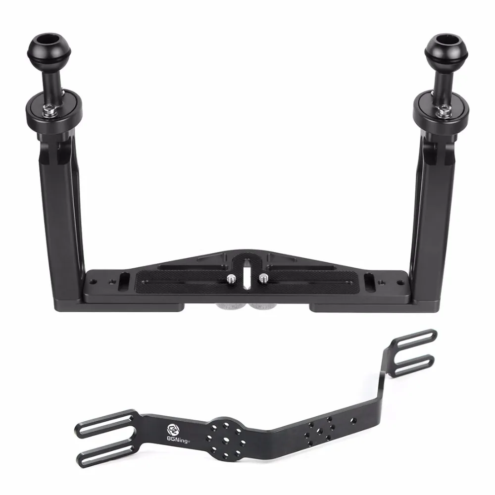 Tauchen DSLR Kamera käfig Dual Handheld Tray Halterung Buttery Clip Kohle faser Verlängerung sarm schwimmende Stativ halterung für Gopro 13 – Detail 6