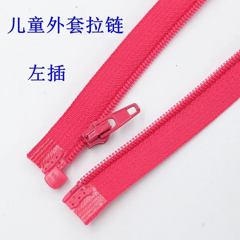 10pcs/Lot Short YKK 3# Nylon Coil Zipper Open End Rose Red 42CM 16.53 Inches  Kids Jacket