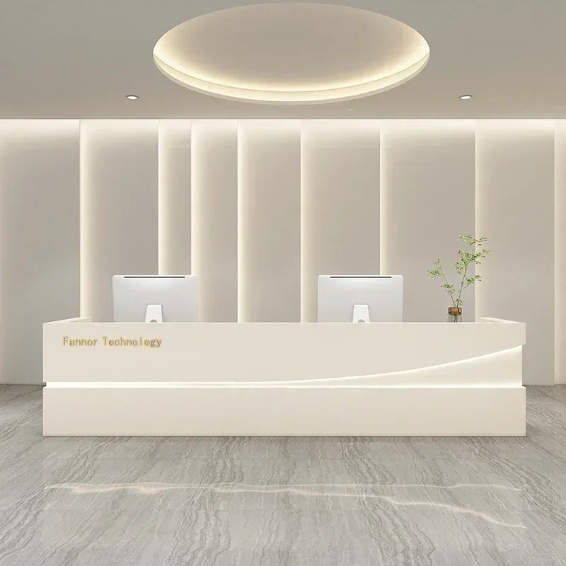 Small Desk Counter Salon Plexiglass Furniture Bar Beauty Store Showcase Shop Stores Hairdressing Escritorio Modern Help Front