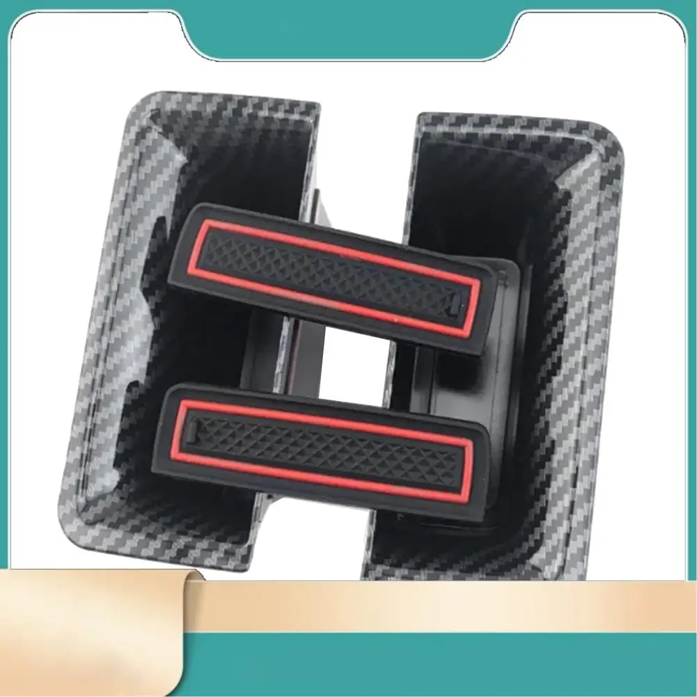 Car Carbon Fiber Door Handle Storage Box Side Armrest Door Bin Black For Ford Escape KUGA 2020-N31R