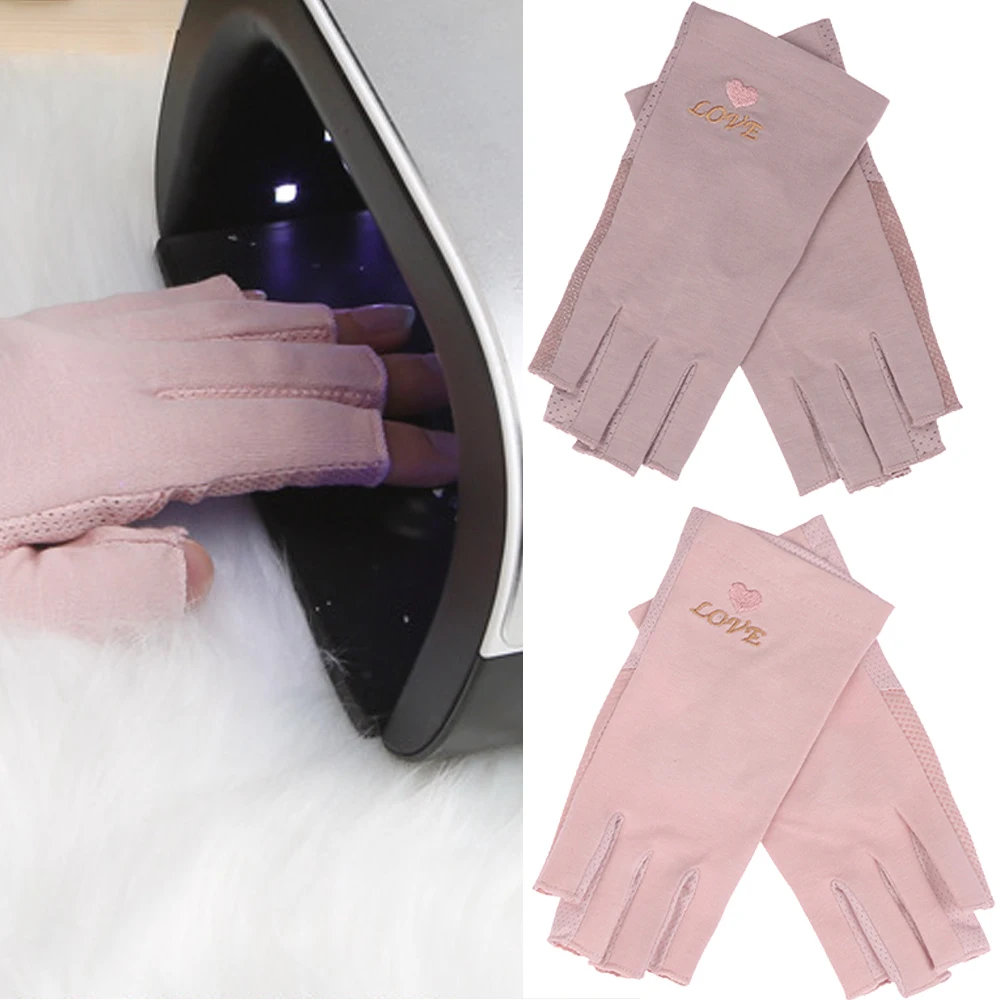 

1Pair Nail Art Glove Fingerless Anti UV Radiation Protection Manicure Gloves Protect Hands from UV Light Lamp Dryer Nail Tools