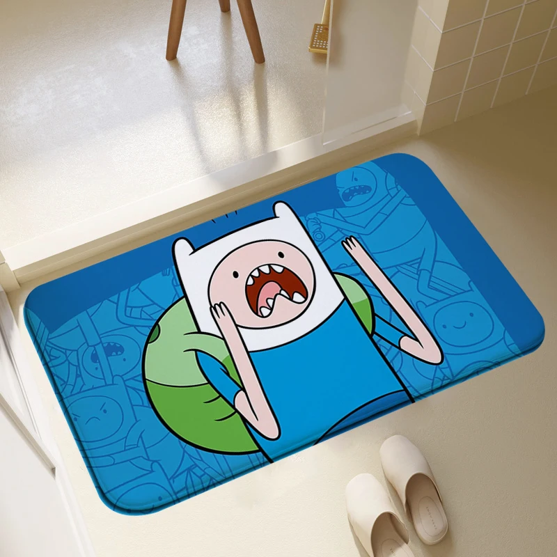 Adventure Time Non-slip Kitchen Mat Bathroom Door Mats Home Decoration Accessories Children Room Doormat Bath Prayer Rug Hallway