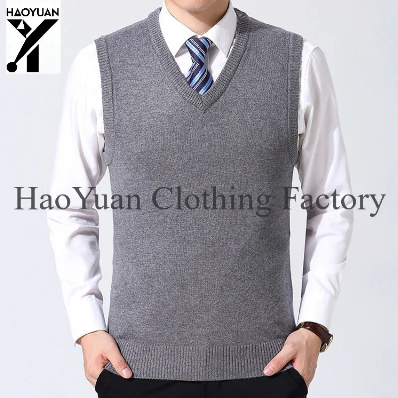 2026 New Fashion Brand Sweater Man Pullovers Vest Slim Fit Jumpers Knitwear Sleeveless Winter Korean Style Casual Clothing Men