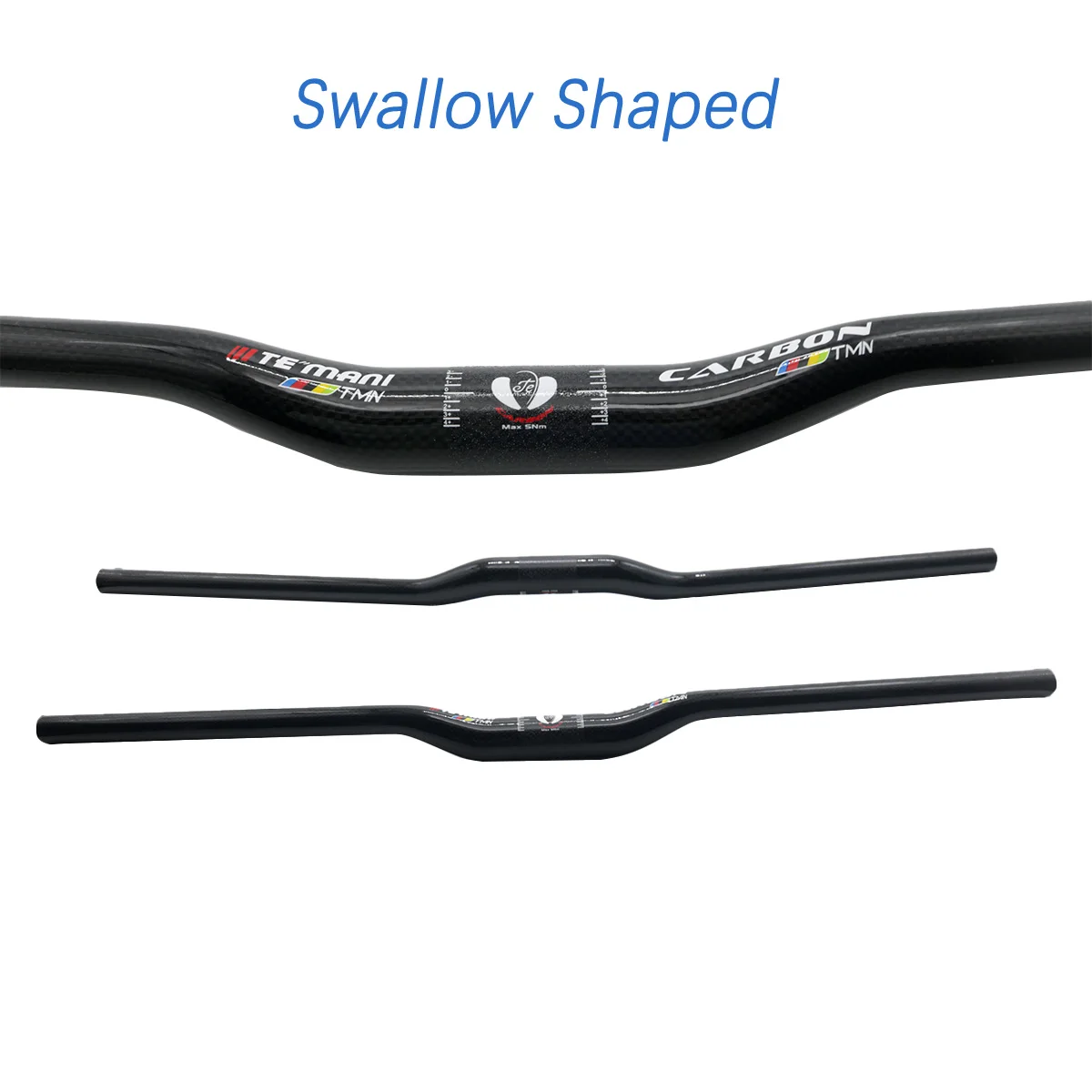 MTB Flat Swallow Handlebar，Flat 0/Rise18mm,Multiple Sizes Available, Durable Mountain Bike Replacement Handlebar,with TEMANI