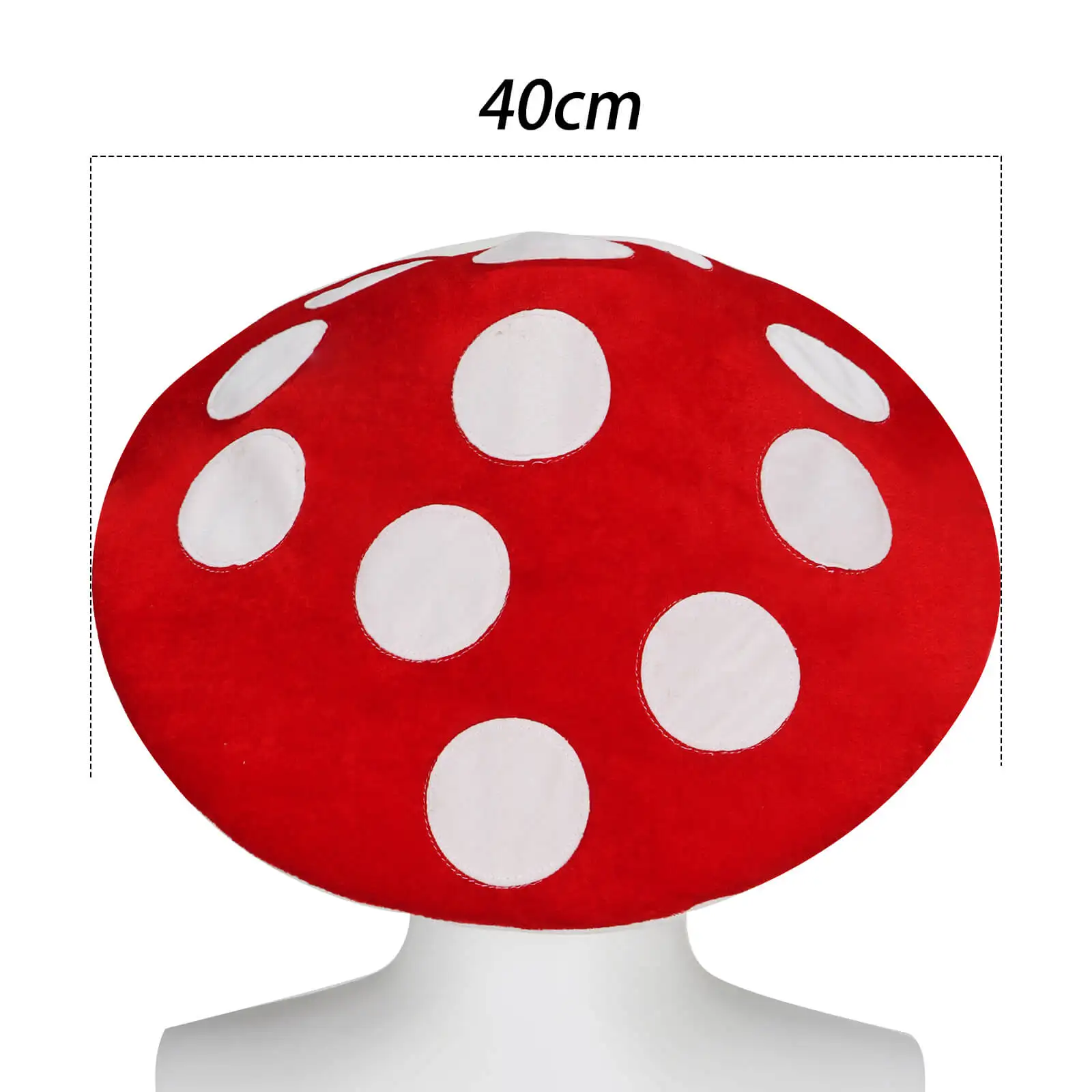 ハロウィンキノコ帽子子供大人のヘッドギア面白いソフト水玉ヴィンテージヘッドカバー仮装パーティー大会 Takerlama