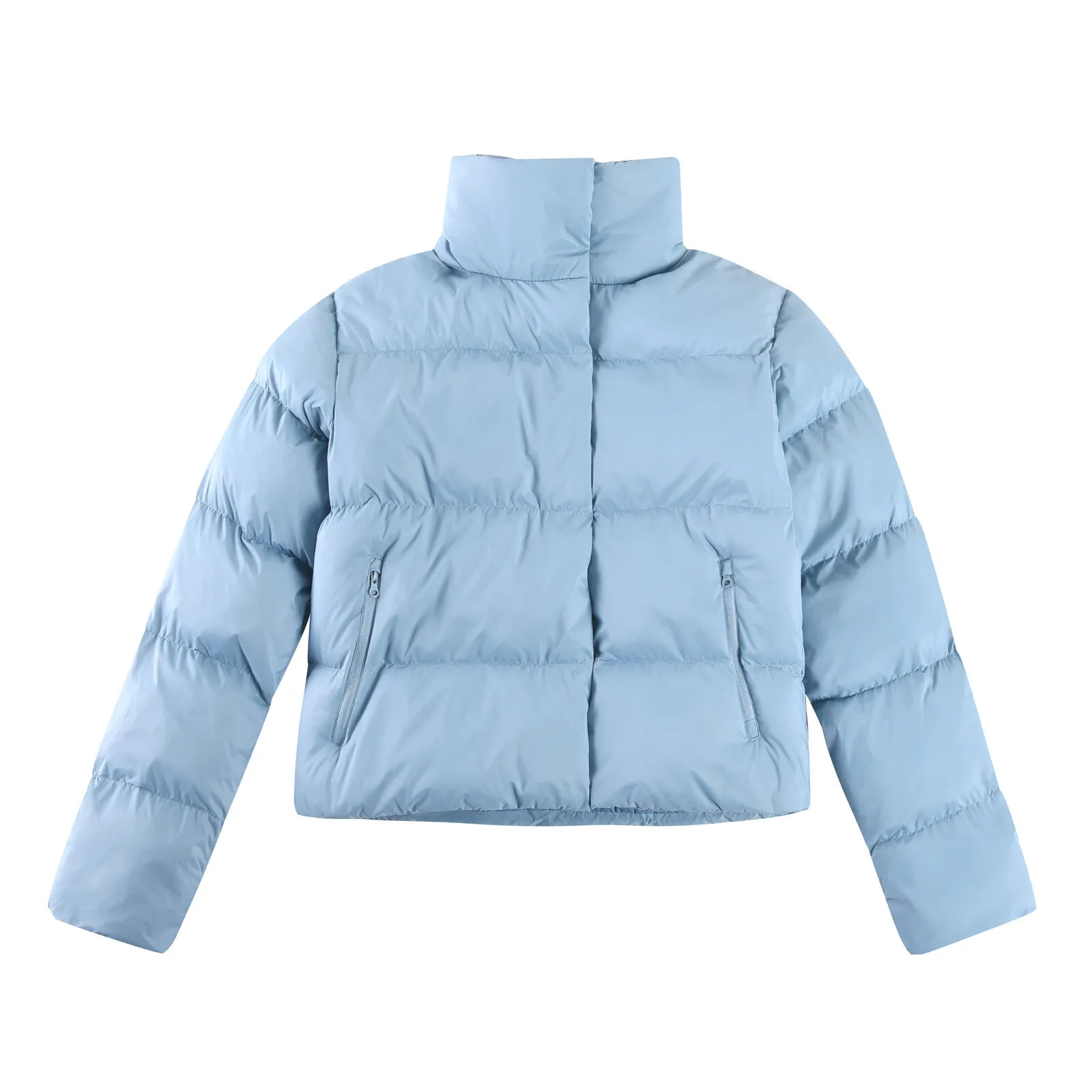 Winter women's stand up collar warm puff down jacket