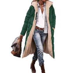 J Y Winter new solid color hooded cotton jacket with long sleeves, double-sided wear, slim fit temperament, cardigan jacket, top