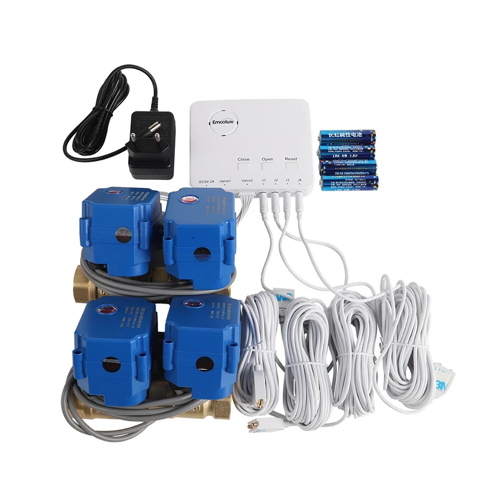 Detector de alarma de fugas de agua con CA/batería con voz de advertencia fuerte de 85dB y Flash de luz LED, para protección de seguridad del hogar