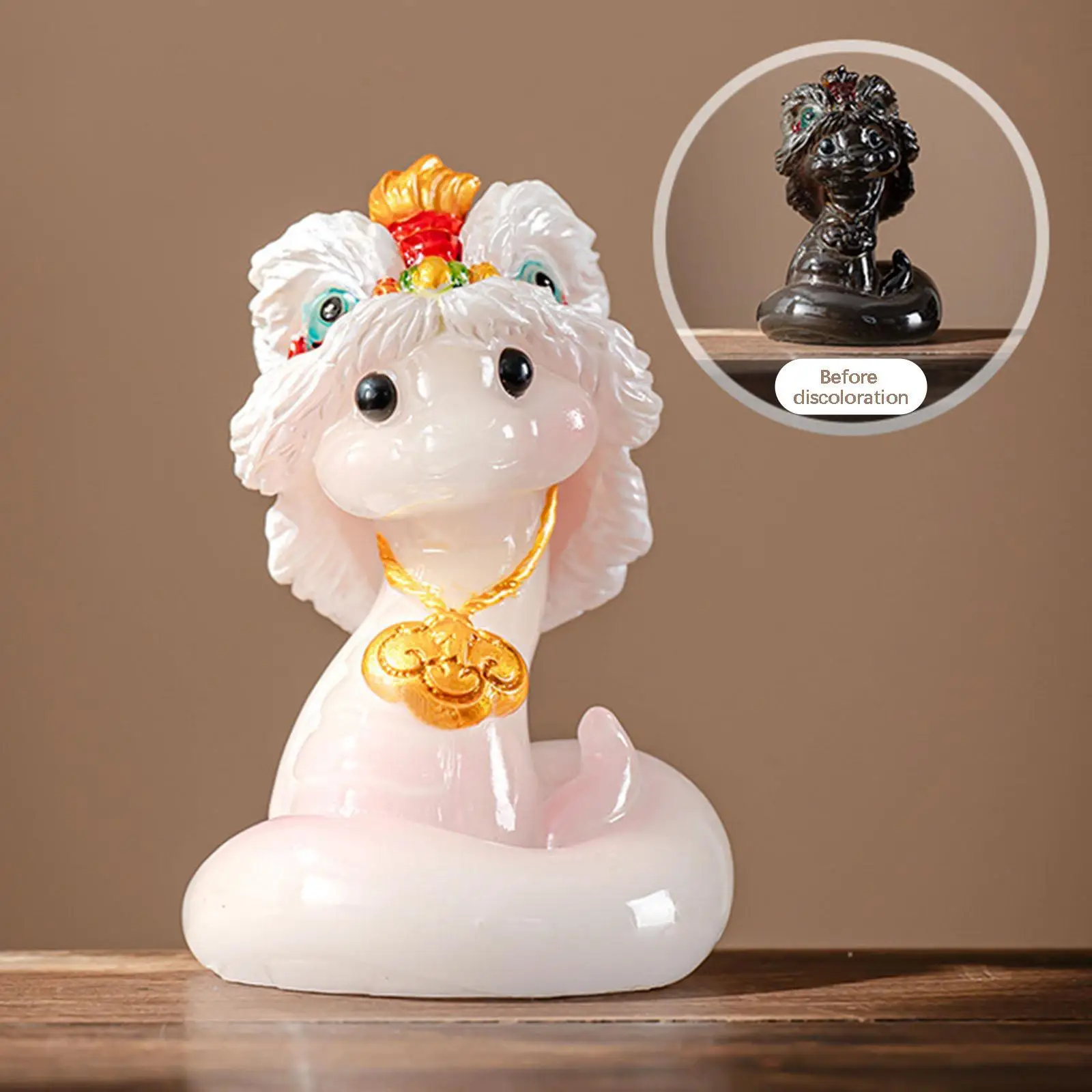 

Chinese New Year Snake Figures Tea Pet for Tearoom Bookshelf Spring Festival