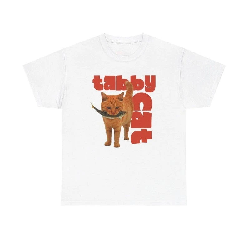 Y2K Silly Cat Trashy Kitten Cotton Tee Shirt 90s Harajuku Aesthetic Cat Meme T-shirt Funny Cat Y2K Downtown Men Women Tee Tops