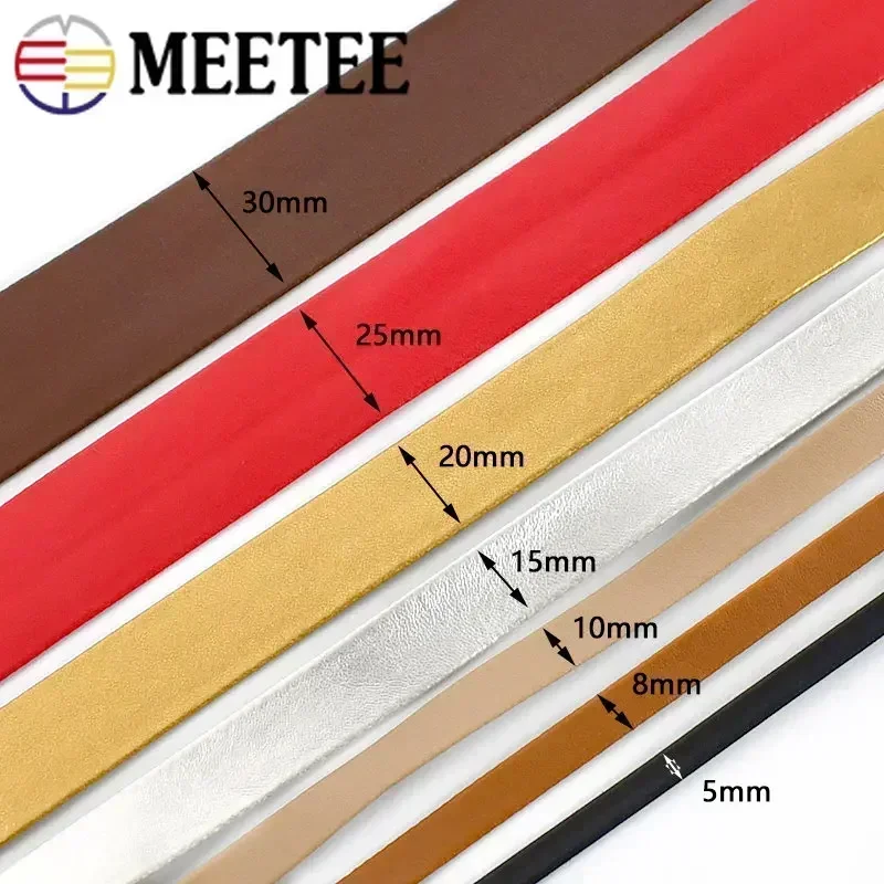 5Meters Synthetic PU Leather Cord Bag Faux Webbing Sewing Ribbon Tapes Clothing Bias Binding Decoration Rope DIY Accessories