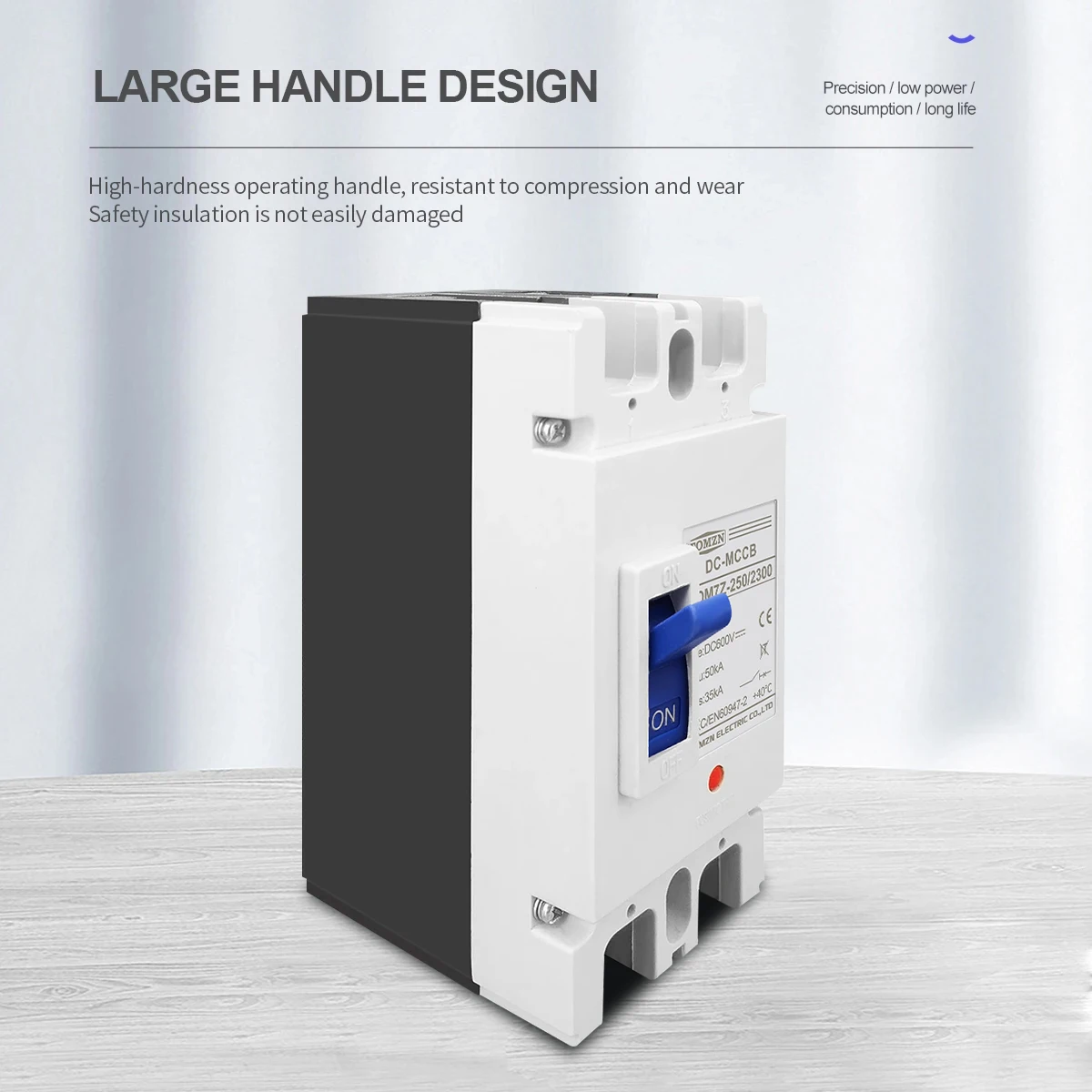 TOMZN 2P DC 600V DC Solar Molded Case Circuit Breaker MCCB Overload Protection Switch Protector for Solar Photovoltaic PV