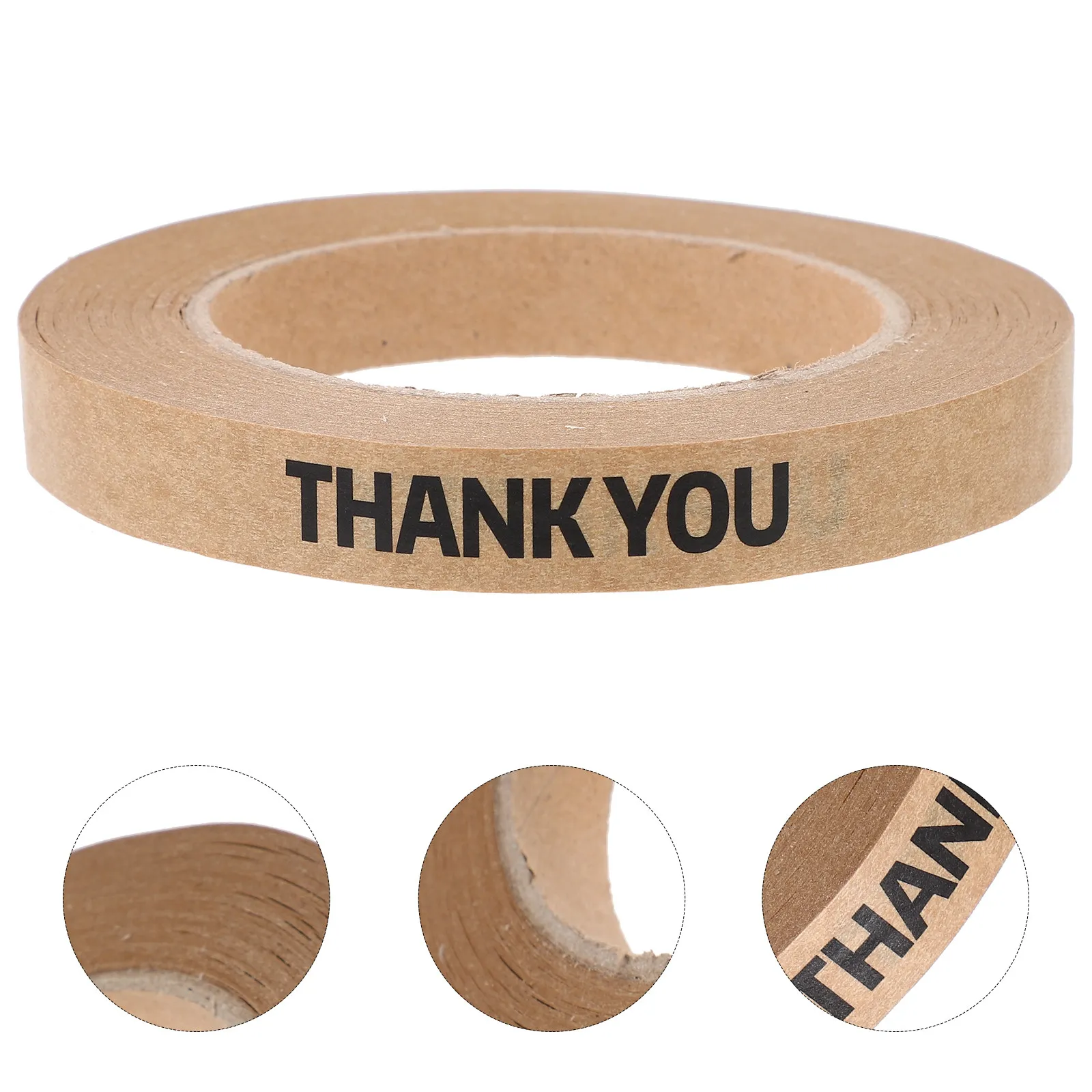 

Бумажная упаковочная лента с дизайном «Спасибо» для пакетов, этикеток для кофейных чашек, для использования в малом бизнесе