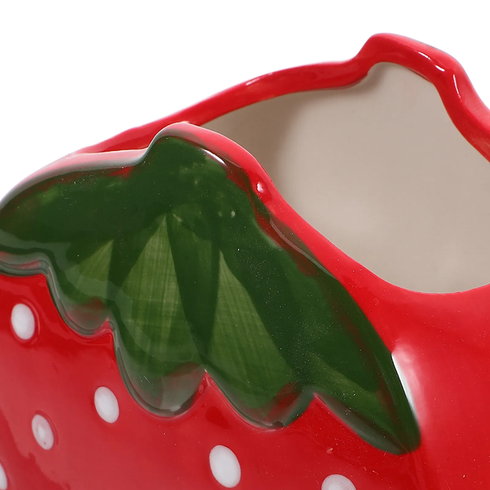 2Pcs Strawberry Pen Holder Ceramic Tabletop Multipurpose Pen Organizer Desk Tidy Holder Stationery Storage Box Desktop
