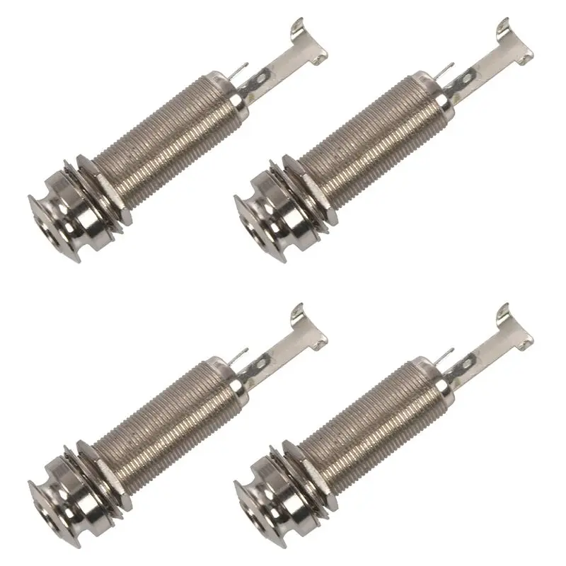 A99I-4X Mono Long Input Output Threaded Guitar Barrel Jack NEW 1/4 Inch