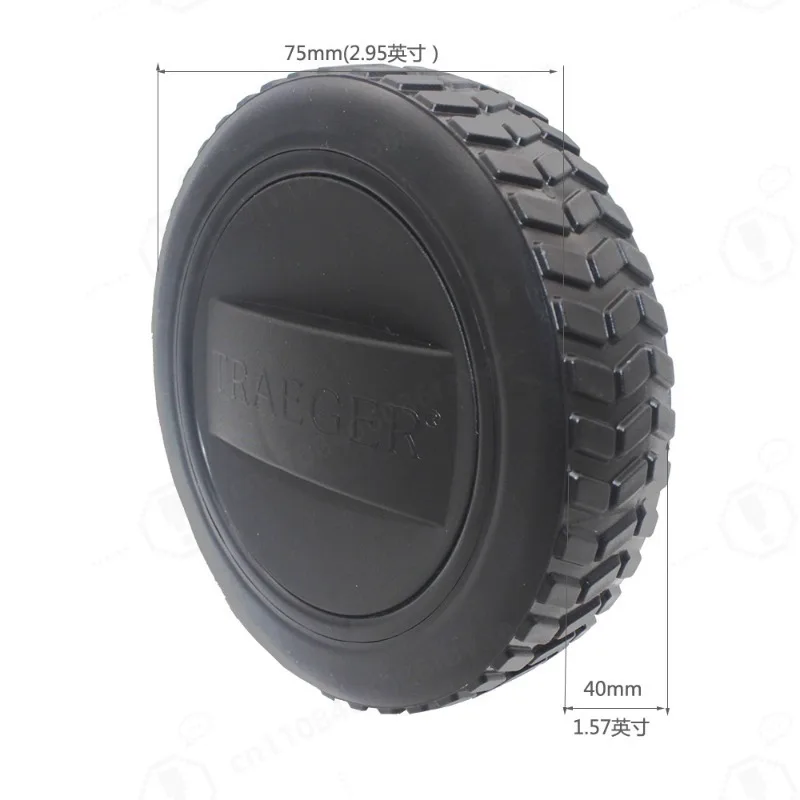 Rubber Silent Caster Wheels For Outdoor BBQ Wood Pellet Smoker Grill Replacement Accessories