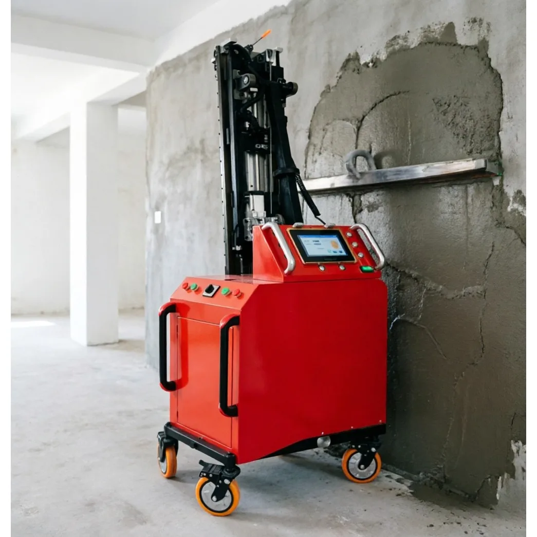 Wall Plaster Robot Auto Leveling Screeding Head Uniform Coating Villa Renovation Indoor Gypsum Putty Render Machinery