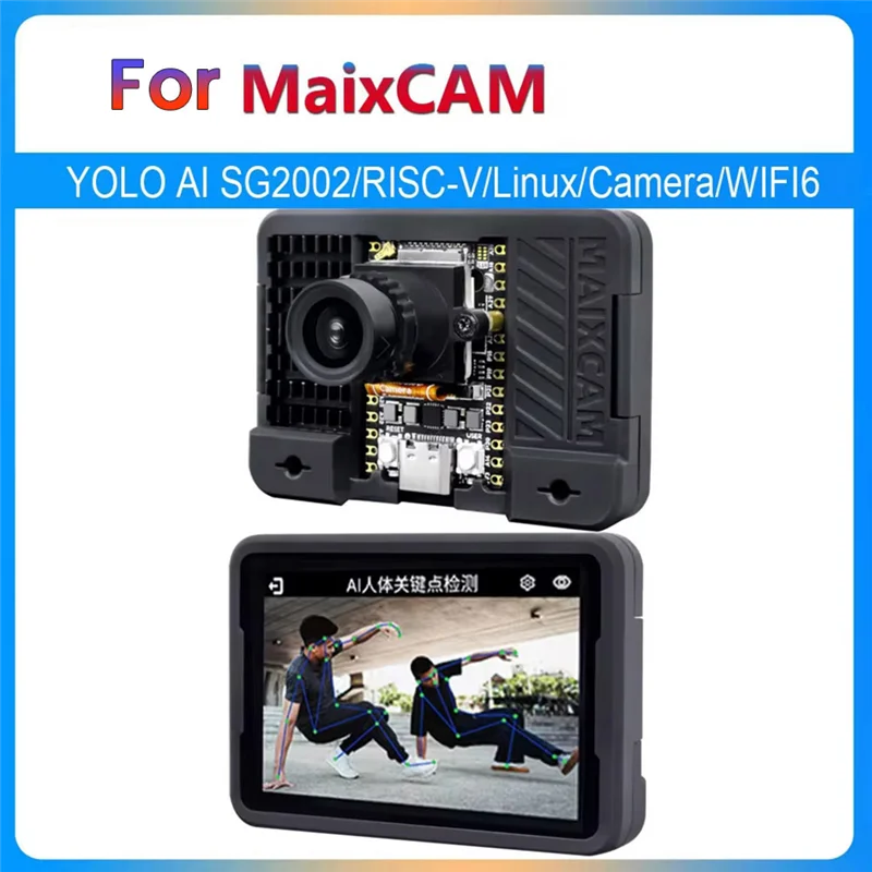 AB43-For Sipeed Maixcam مجلس التنمية RISC V AI Kit WIFI6 Linux 4MP Cam 2.3 بوصة تعمل باللمس دعم 1 TOP NPU Python/C ++