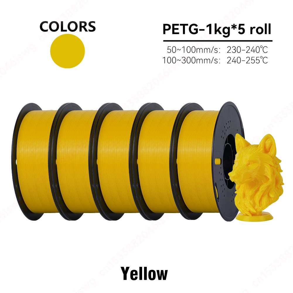 KINGROON 10KG/5KG/1KG PETG Filament 1.75mm Hoge Taaiheid Groothandel 10 Rolls/5Rolls/1Roll 3D Printing Materialen voor 3D Printer