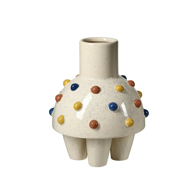 

Nordic ins storm point skirt ceramic vase model room living room TV cabinet wine cabinet desktop creative ornament