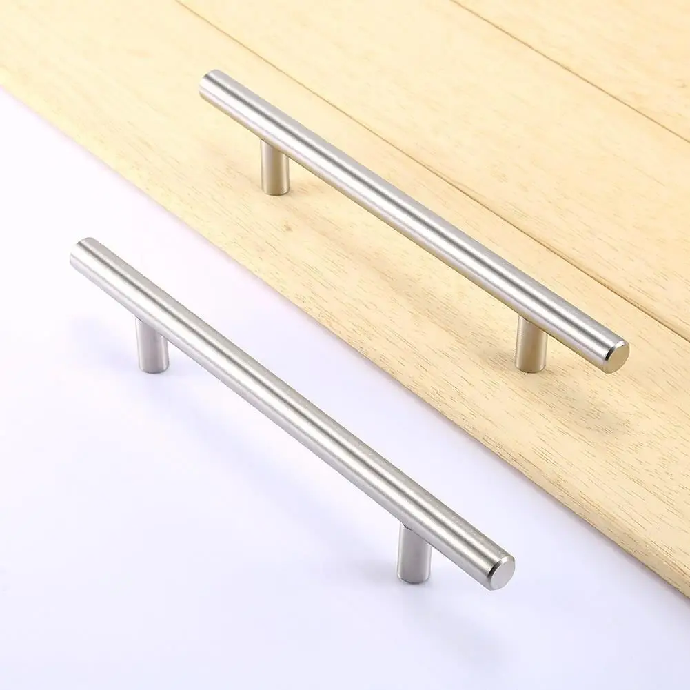 Stainless Steel Kitchen Cabinet T Bar Handle Pull Knob 200mm Furniture Drawer Handles 20Pcs Set