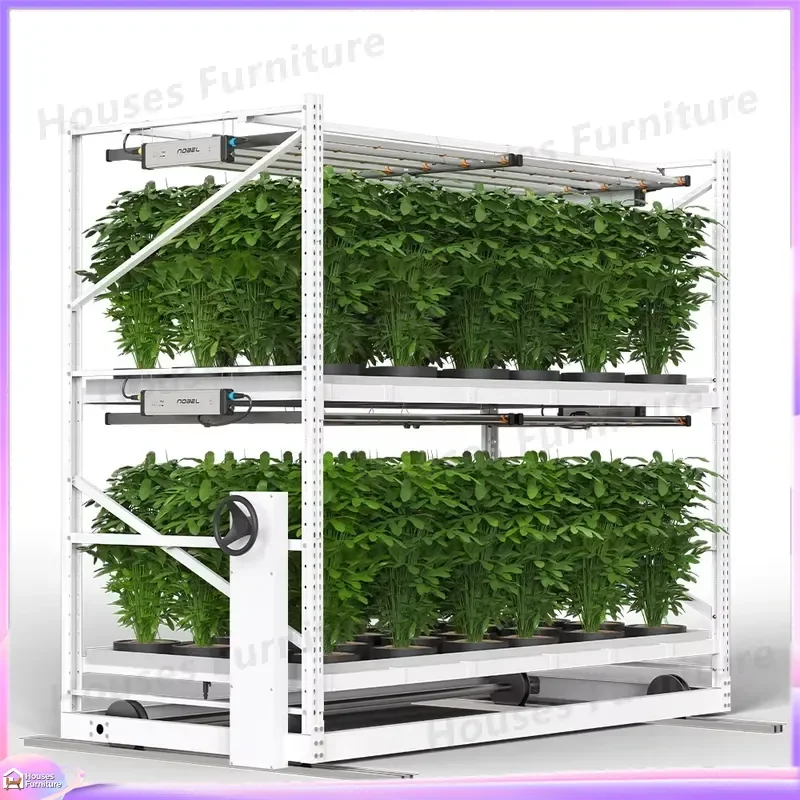 Heavy Duty Mobile Vertical Hydroponic Planting System Greenhouse Agricultural Equipment Indoor Outdoor Garden Rack for
