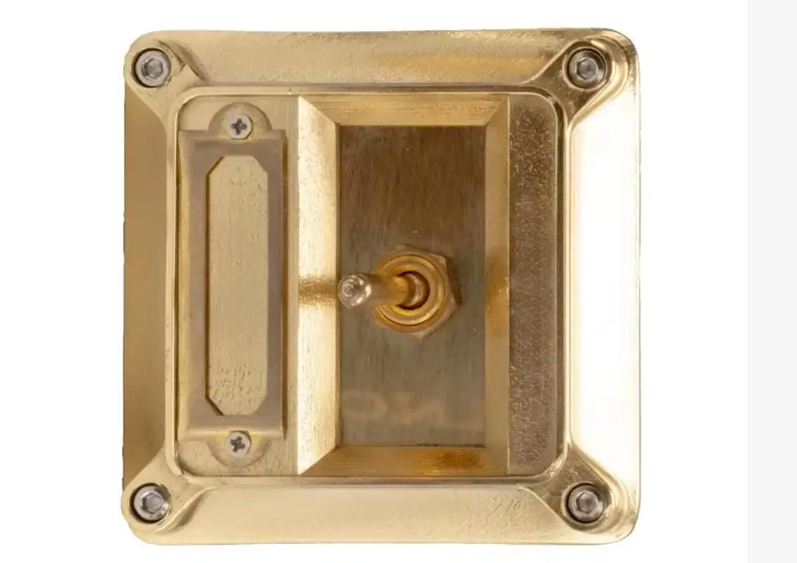2026GOOD 1pcsAluminum Brass Panel, Vintage Single/double Lever Switch