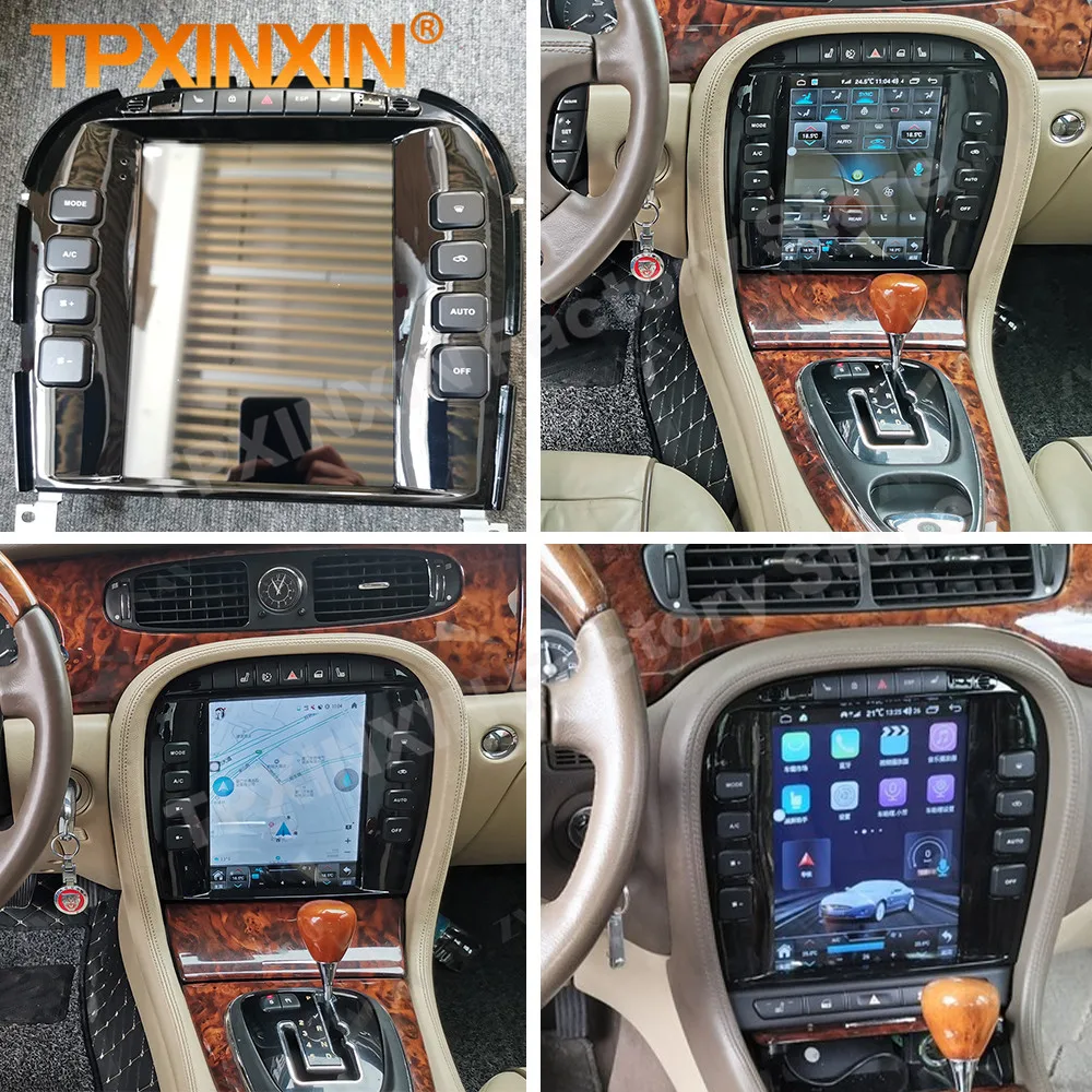 

Android 11 Tesla экран радио приемник для Jaguar S-type Stype 2004 2005 2006 2007 2008 2009 GPS приемник проигрыватель видео головное устройство