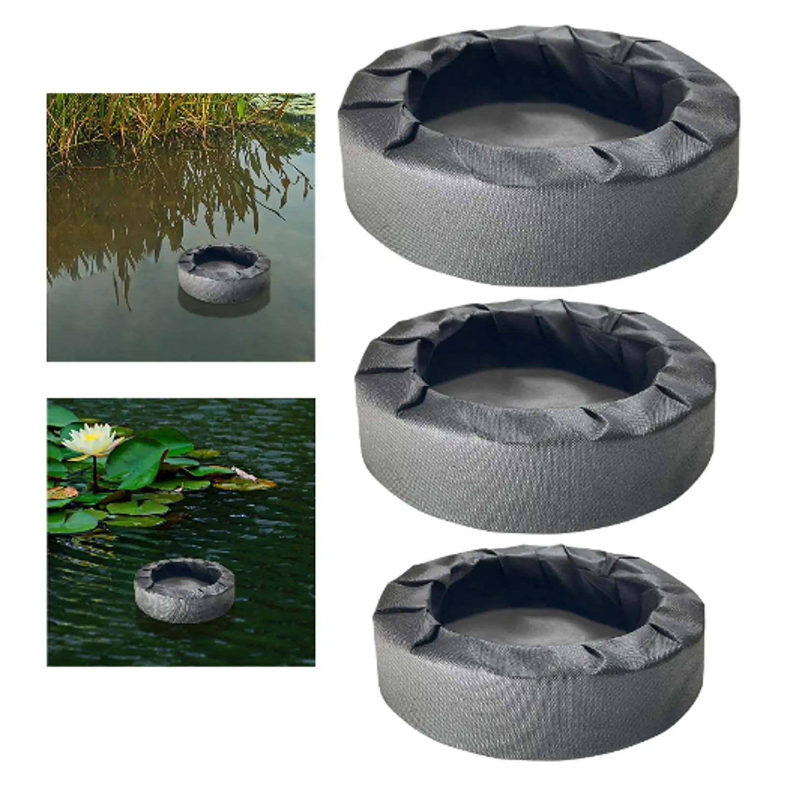 Floating Planter for Pond Water Features and Decoration Stylish Lightweight Non Woven Fabrics Convenient Plant Pot