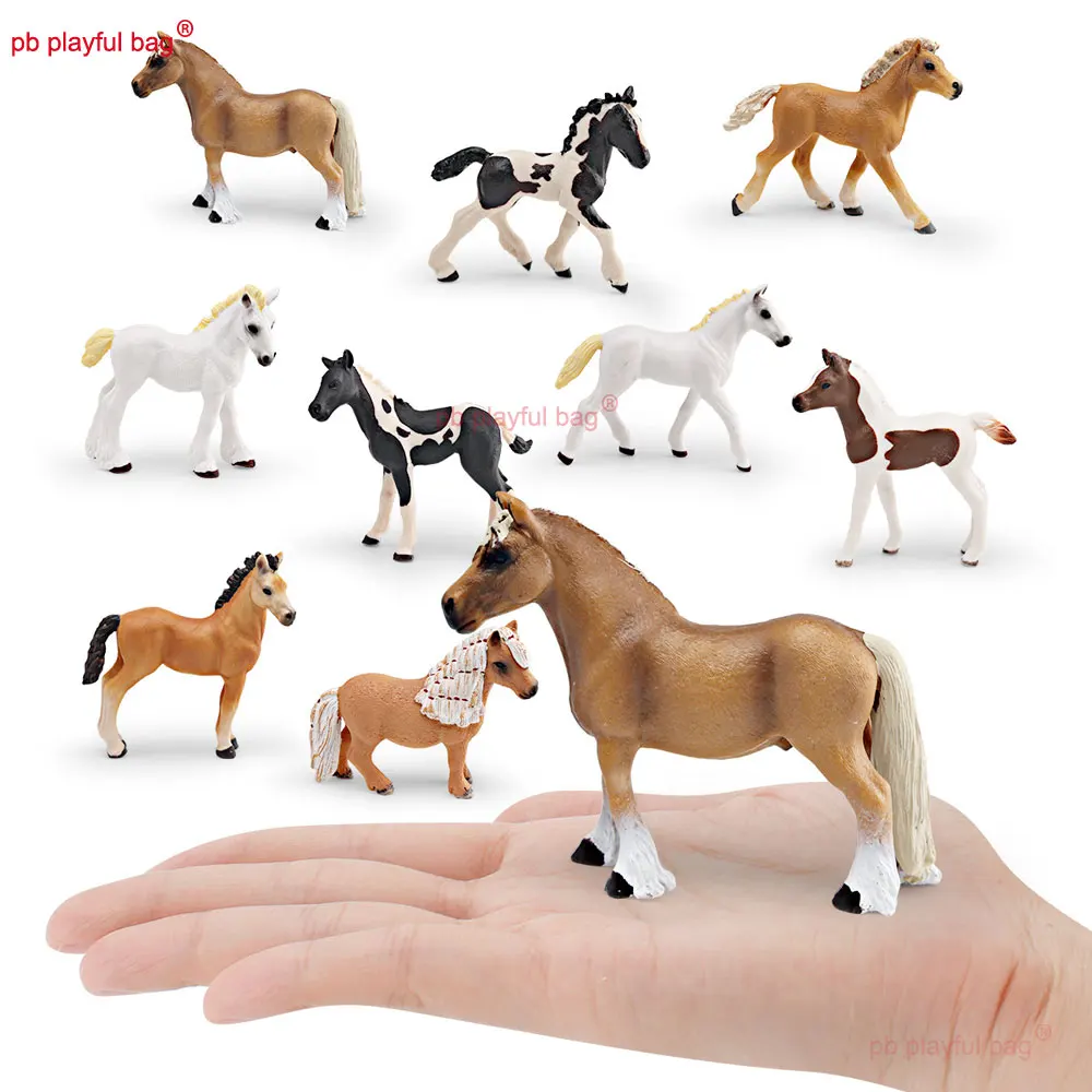 Simulation Horse Model Farm Toys Animals Figures Action Figure Toy Brown Pony Educational Collectible Decor Kids Gifts ZG386