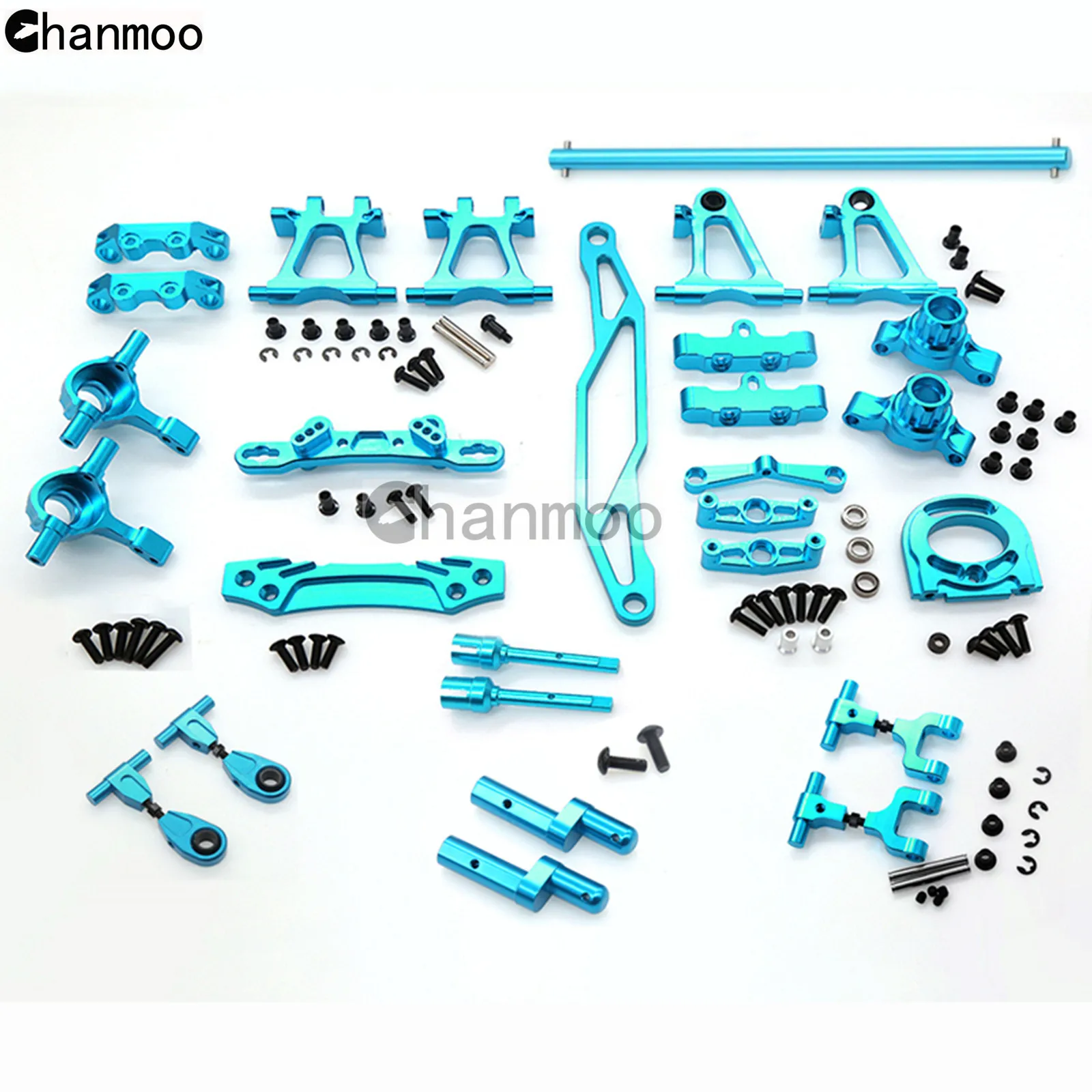 TT-02 Modification Accessory Kit Metal Swing Arm Steering Cup CVD Bumper Motor Base for 1/10 RC Car Tamiya TT02 Upgrade Parts image 3