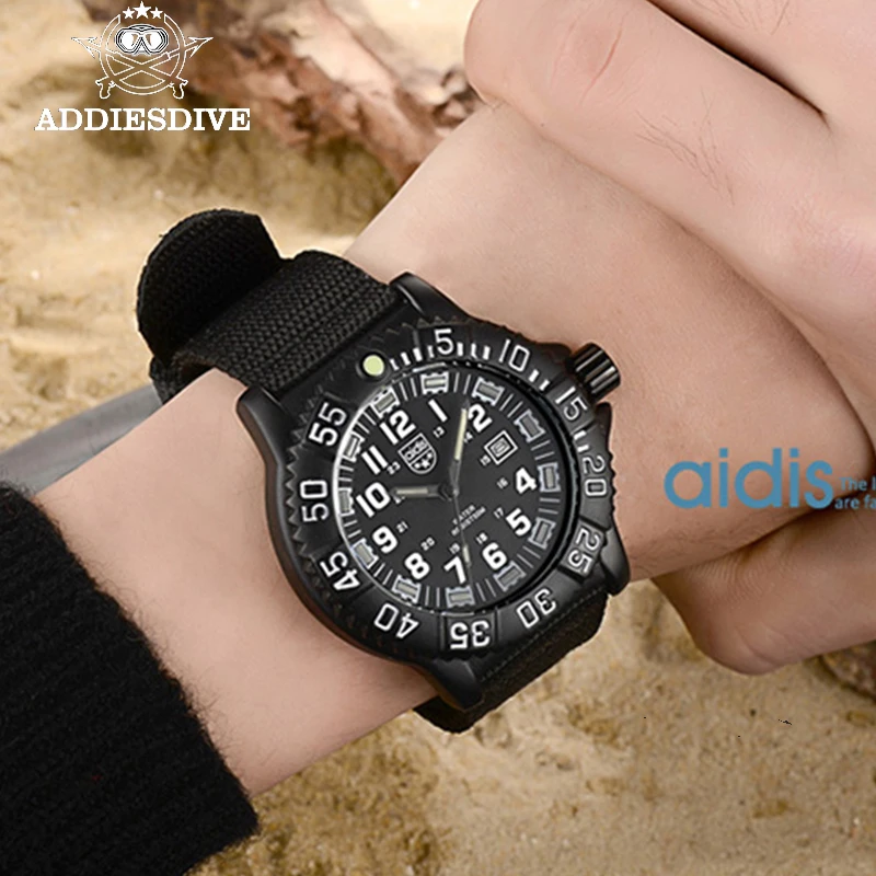 ADDIESDIVE Fashion Men\'s Watch High Quality Waterproof Luminous Multifunctional Sports Men\'s Military Wristwatches Quartz Watch