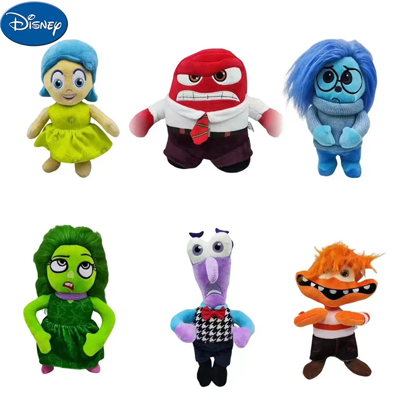 Disney Inside Out 2 Plush Doll Cartoon Joy Sadness Anger Disgust Fear Anime Figure Emoticon Doll Sofa Decoration Birthday Gifts