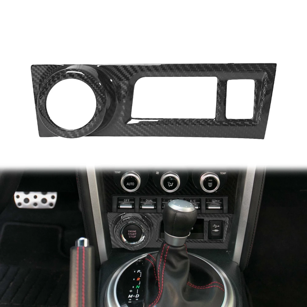 Real Carbon Fiber Interior Start Stop Engine Button Cover Panel For Subaru BRZ For Toyota FT86 2012-2020